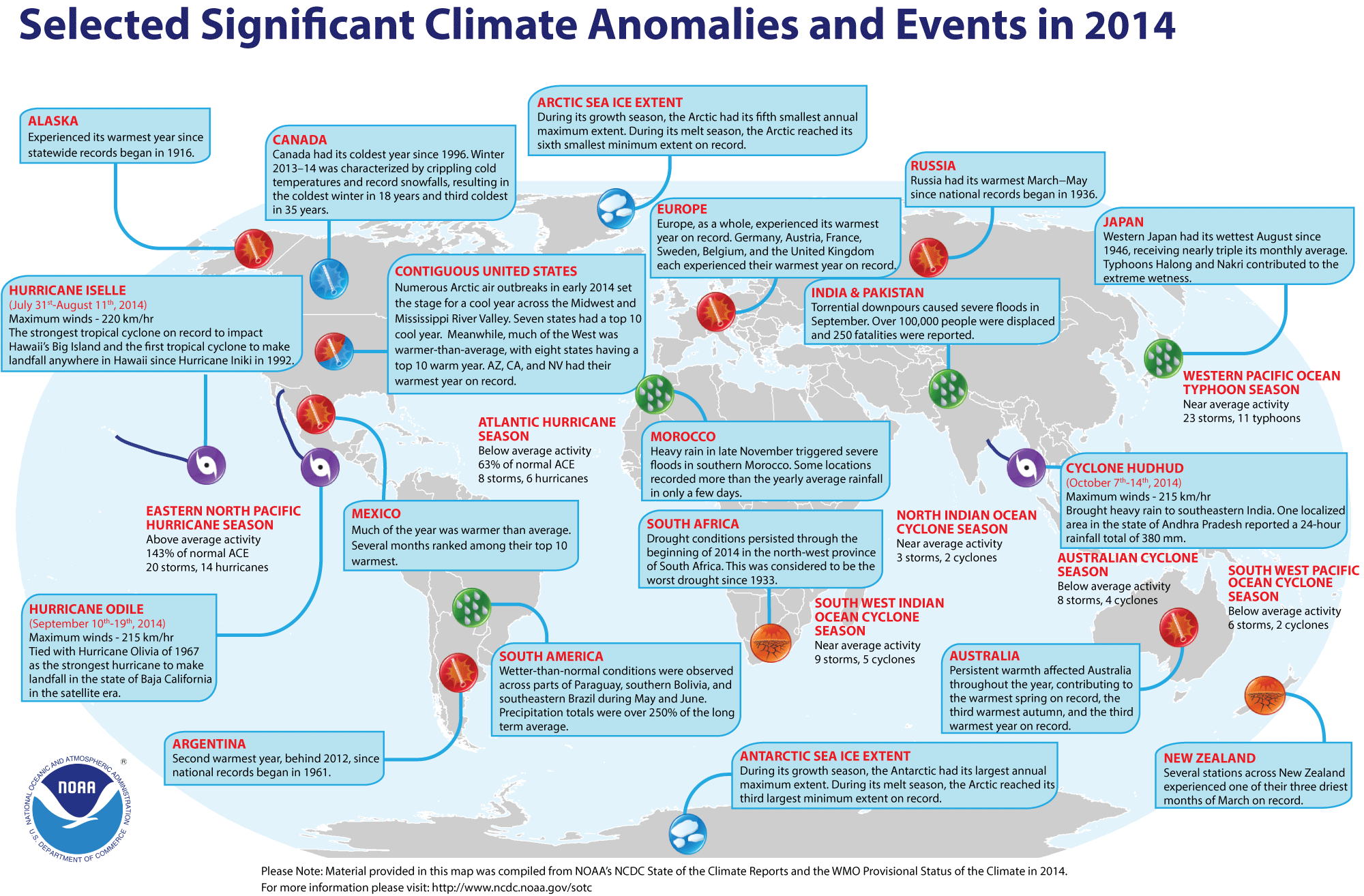 2014 Global Significant Weather and Climate Events