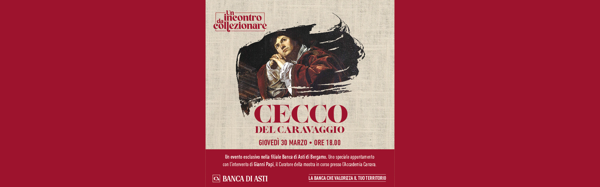 Evento “Un incontro da collezionare – Cecco del Caravaggio” di Banca di Asti