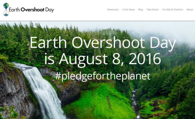 (8 agosto 2016) Overshoot day 2016: da oggi la Terra è in sovrasfruttamento