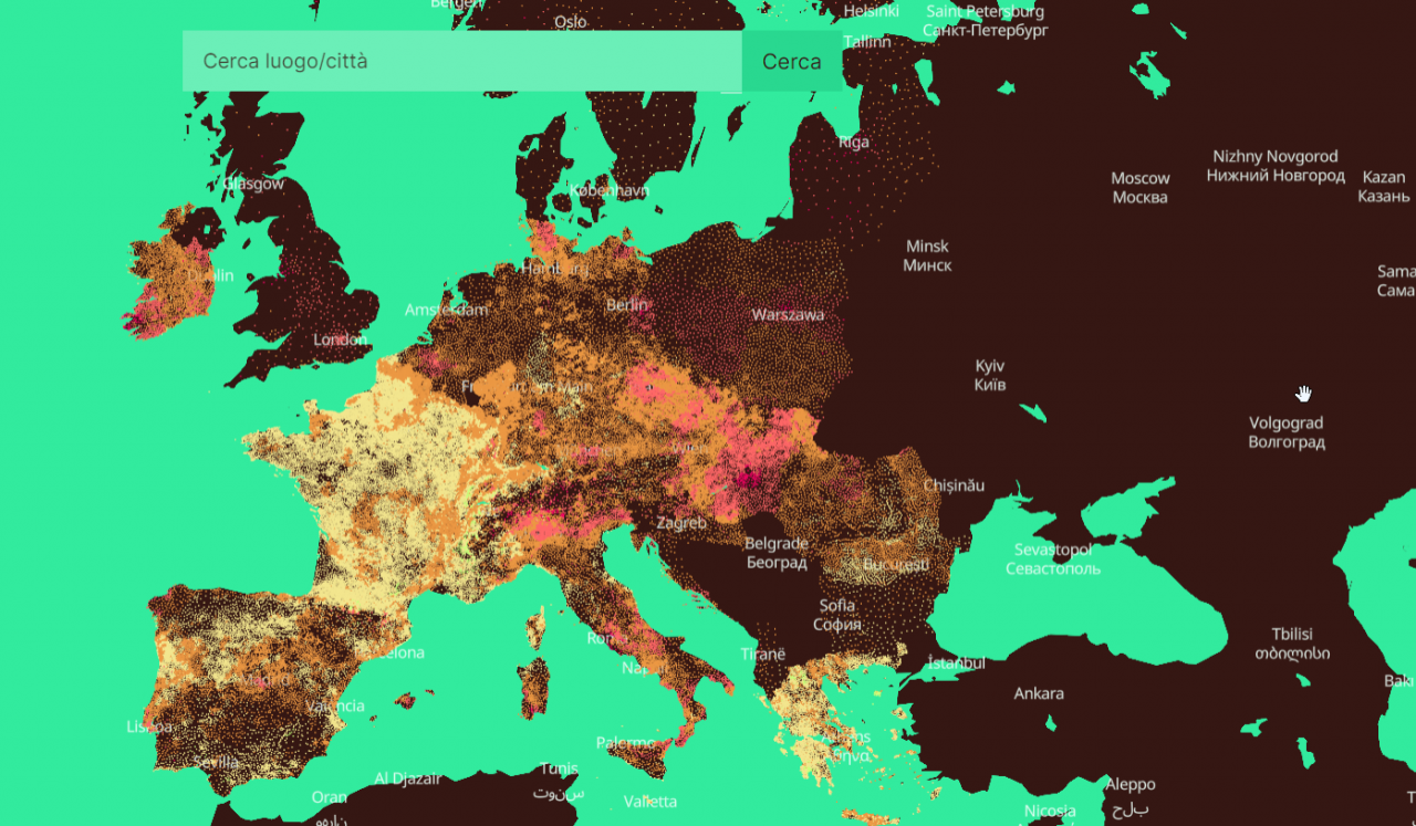 La mappa del cambiamento climatico