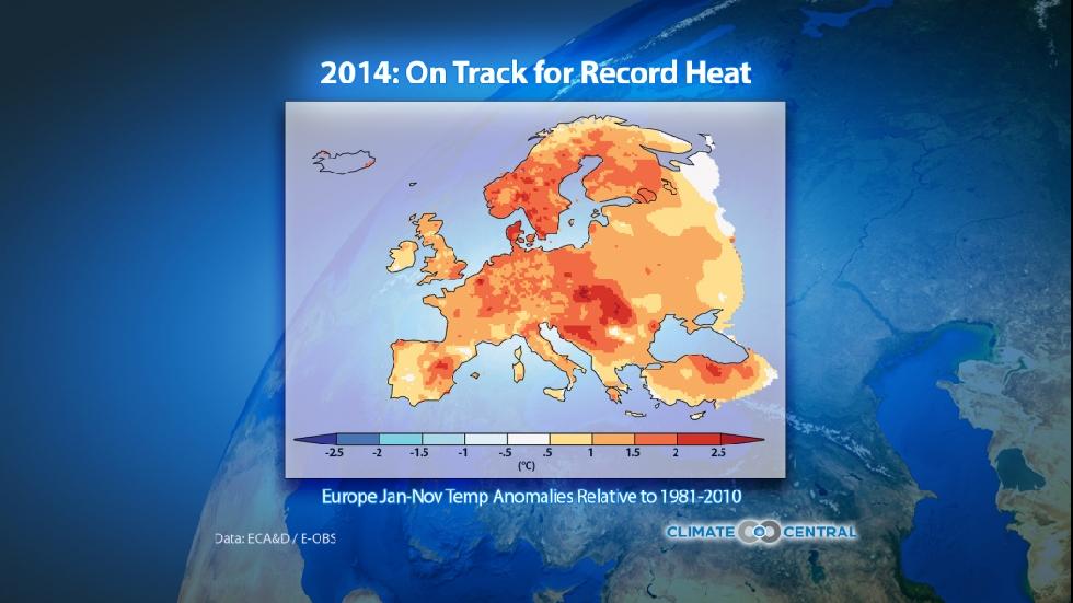 temperature in europe 2014